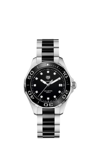 TAG Heuer Aquaracer 300M Quartz 35 Stainless Steel / Black - Diamond / Bracelet